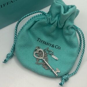 Tiffany & Co. 18K White Gold .8ctw Diamonds Chain Necklace